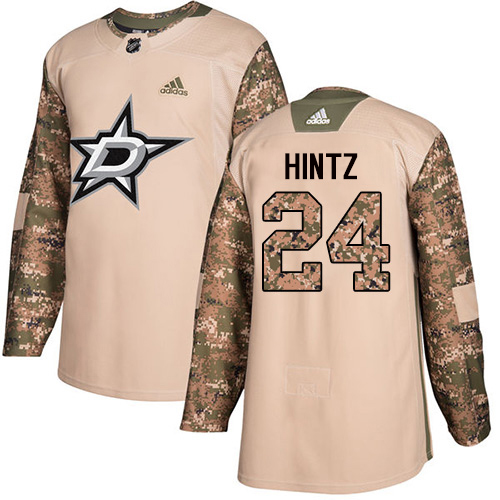 Adidas Dallas Stars #24 Roope Hintz Camo Authentic 2017 Veterans Day Youth Stitched Jersey Youth