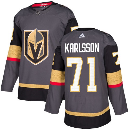 Adidas Golden Vegas Golden Knights #71 William Karlsson Grey Home Authentic Stitched Youth Jersey Youth