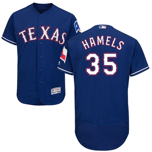 Texas Rangers #35 Cole Hamels Blue Flexbase Authentic Collection Stitched Jersey Men's