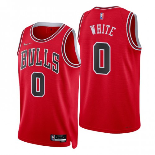 Chicago Bulls #0 Coby White Red Mens 2021-22 75th Anniversary Diamond Swingman Jersey - Icon Edition Mens