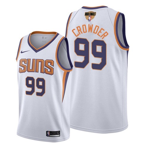 Phoenix Suns #99 Jae Crowder Mens 2021 Finals Bound Swingman Association Edition Jersey White Mens