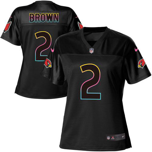 Cardinals #2 Marquise Brown Black Women's Fashion Game Jersey
