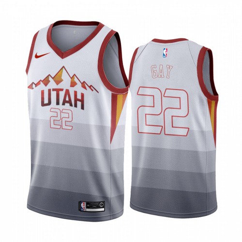 Utah Jazz #22 Rudy Gay Youth Hardwood Classic Jersey White Youth