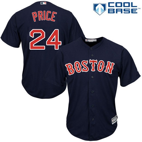 Boston Red Sox #24 David Price Navy Blue Cool Base Stitched Youth Jersey Youth