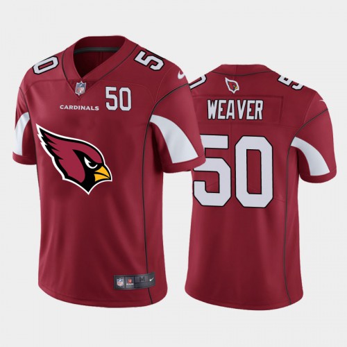 Arizona Arizona Cardinals #50 Evan Weaver Red Men's Big Team Logo Player Vapor Limited Jersey Men's