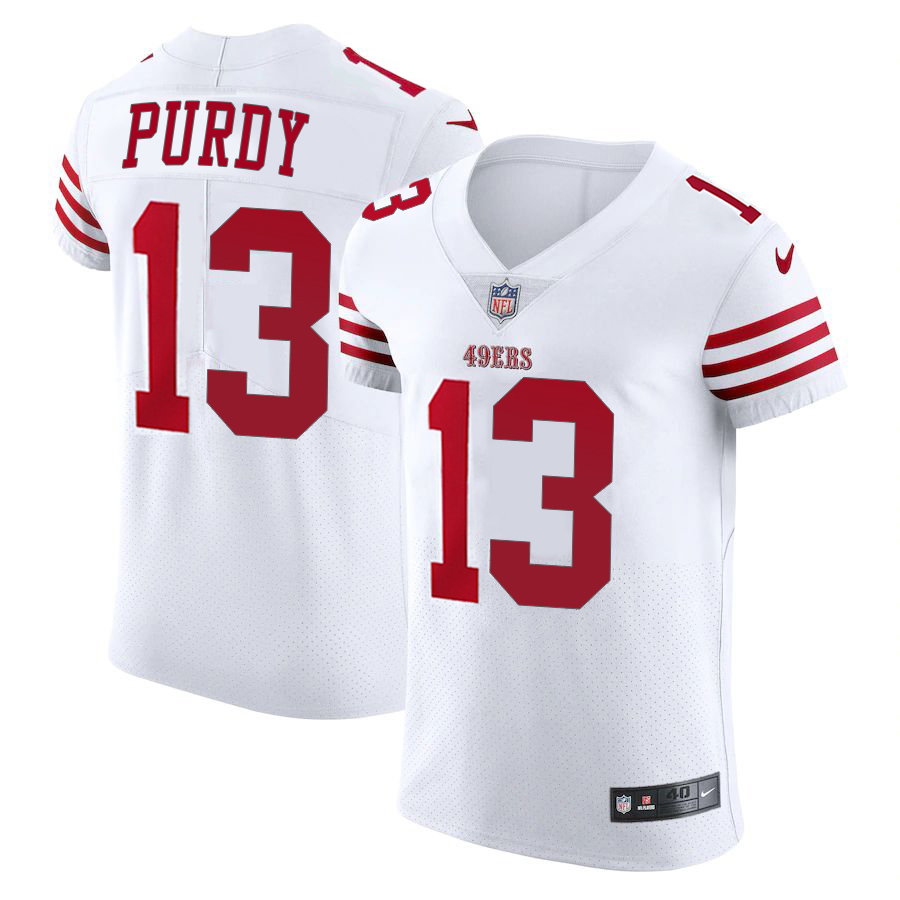 San Francisco 49ers #13 Brock Purdy White Men's 2022-23 Authentic Stitched Vapor Untouchable Elite Jersey