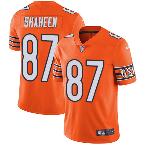 Chicago Bears #87 Adam Shaheen Orange Youth Stitched Limited Rush Jersey Youth