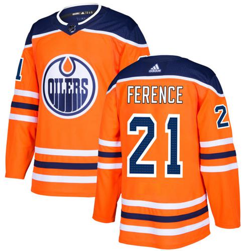 Adidas Edmonton Oilers #21 Andrew Ference Orange Home Authentic Stitched Youth Jersey Youth