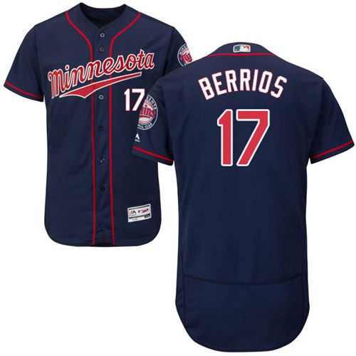 Minnesota Twins #17 Jose Berrios Navy Blue Flexbase Authentic Collection Stitched Jersey Men's