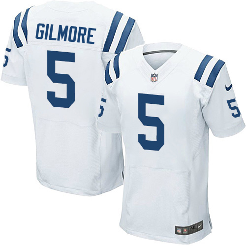 Colts #5 Stephon Gilmore White Men's Stitched Elite Jersey