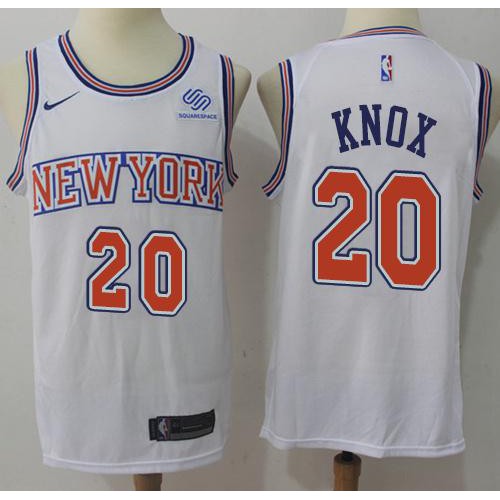 New York Knicks #20 Kevin Knox White Swingman Hardwood Classics Jersey Mens