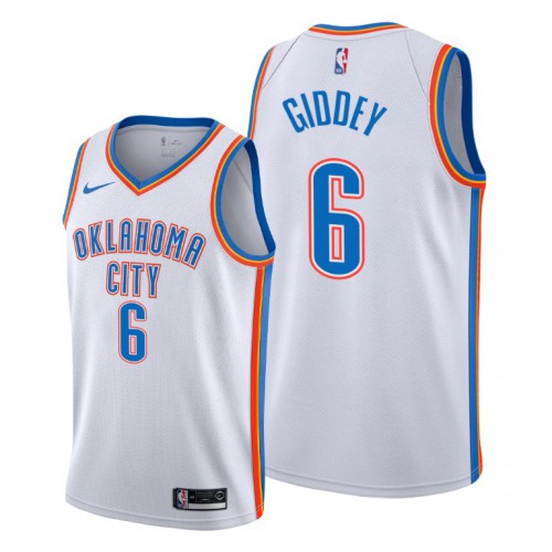 Oklahoma City Oklahoma City Thunder #6 Josh Giddey White Jersey Mens