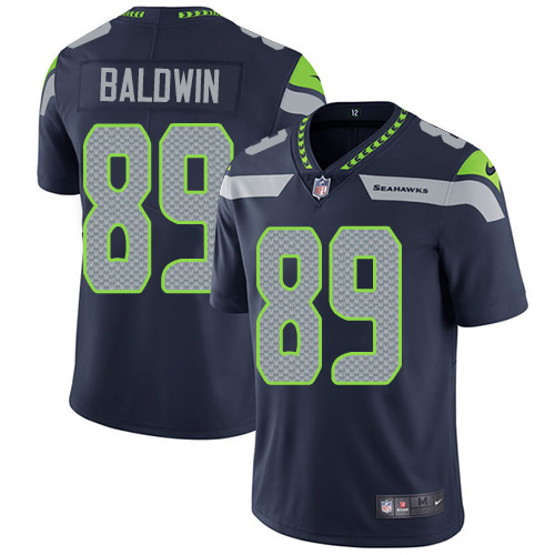 Seattle Seahawks #89 Doug Baldwin Steel Blue Team Color Youth Stitched Vapor Untouchable Limited Jersey Youth