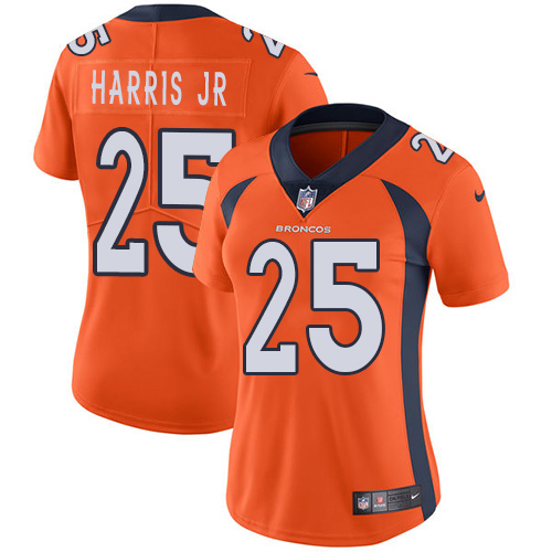 Denver Broncos #25 Chris Harris Jr Orange Team Color Women's Stitched Vapor Untouchable Limited Jersey Womens