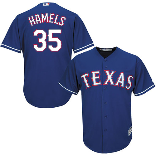 Texas Rangers #35 Cole Hamels Blue Cool Base Stitched Youth Jersey Youth