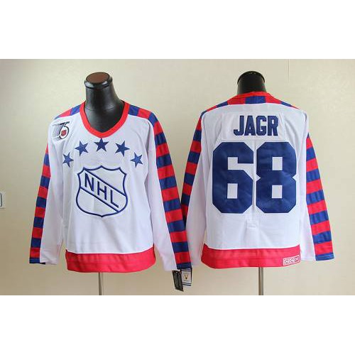 Philadelphia Flyers #68 Jaromir Jagr White All Star CCM Throwback 75TH Stitched Jersey Men's