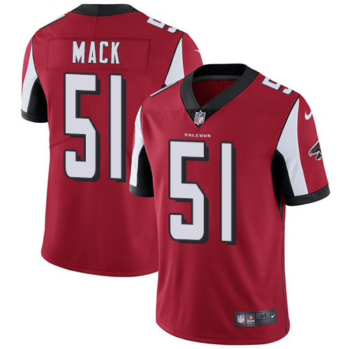 Atlanta Falcons #51 Alex Mack Red Team Color Men's Stitched Vapor Untouchable Limited Jersey Men's