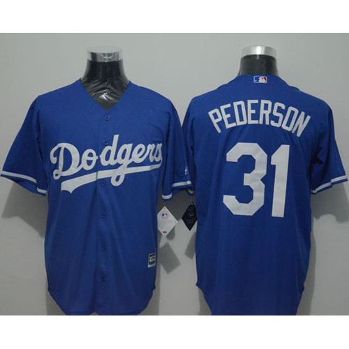 Los Angeles Dodgers #31 Joc Pederson Blue New Cool Base Stitched Jersey Men's