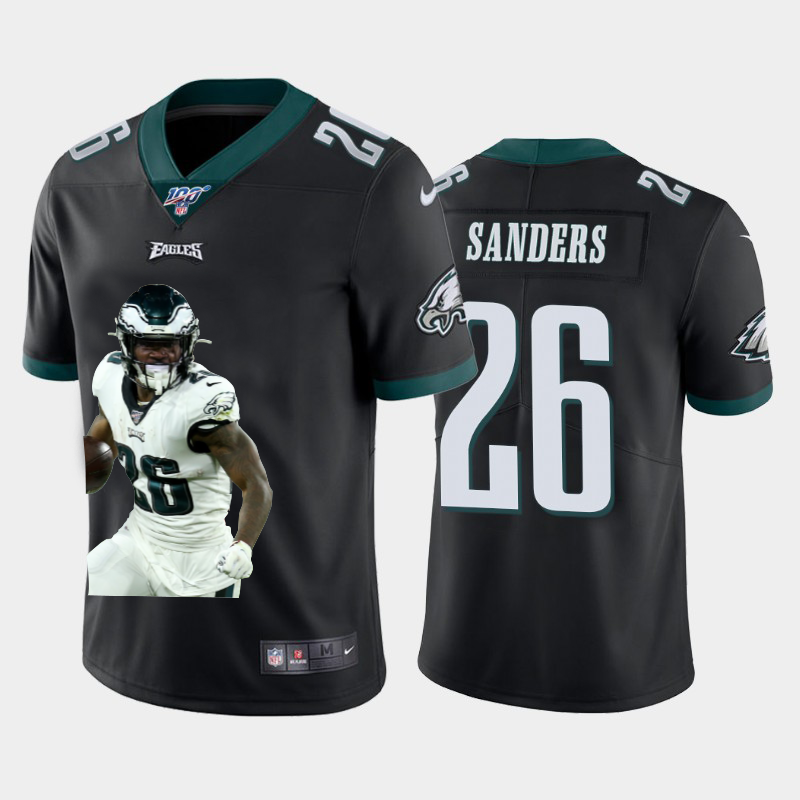 Philadelphia Eagles #26 Miles Sanders Team Hero 1 Vapor Limited 100 Jersey Black