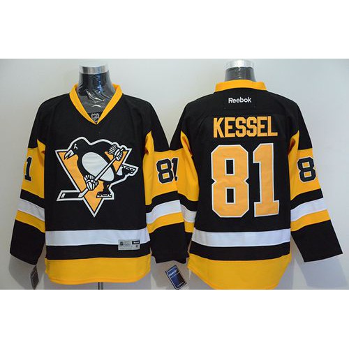 Pittsburgh Penguins #81 Phil Kessel Black Alternate Stitched Jersey Men's