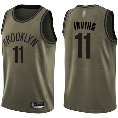 Brooklyn Nets #11 Kyrie Irving Green Salute to Service Youth Swingman Jersey Youth