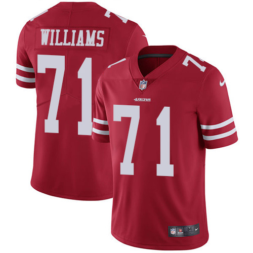San Francisco San Francisco 49ers #71 Trent Williams Red Team Color Men's Stitched Vapor Untouchable Limited Jersey Men's