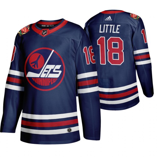 Winnipeg Winnipeg Jets #18 Bryan Little Men's 2019-20 Heritage Classic Wha Navy Stitched Jersey Men's