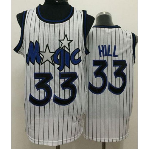 Orlando Magic #33 Grant Hill White Throwback Stitched Jersey Mens
