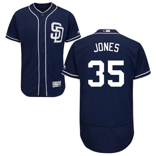 San Diego Padres #35 Randy Jones Navy Blue Flexbase Authentic Collection Stitched Jersey Men's