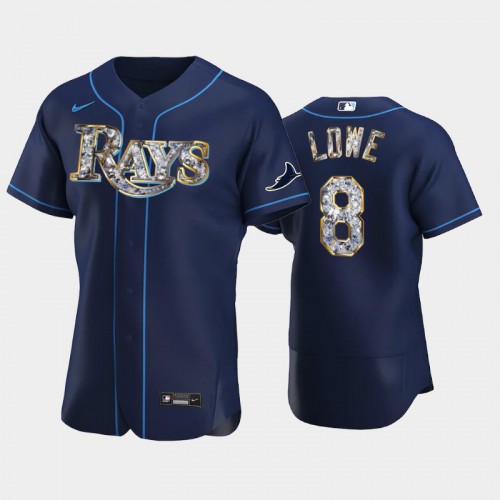 Tampa Bay Tampa Bay Rays #8 Brandon Lowe Men's Diamond Edition Jersey - Navy Men's