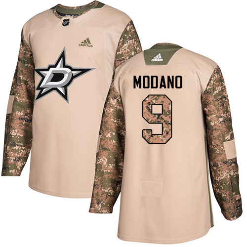 Adidas Dallas Stars #9 Mike Modano Camo Authentic 2017 Veterans Day Youth Stitched Jersey Youth