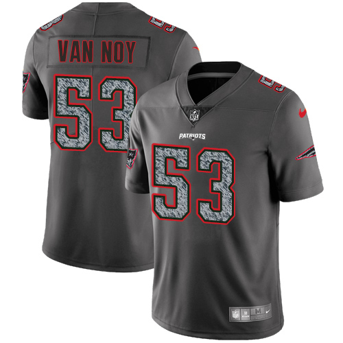 New England Patriots #53 Kyle Van Noy Gray Static Men's Stitched Vapor Untouchable Limited Jersey Men's