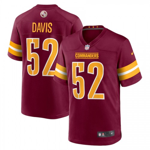 Washington Washington Commanders #52 Jamin Davis Burgundy Men's Game Jersey Men's