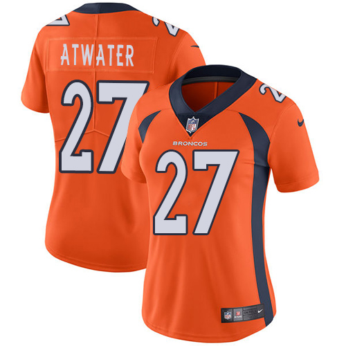 Denver Broncos #27 Steve Atwater Orange Team Color Women's Stitched Vapor Untouchable Limited Jersey Womens