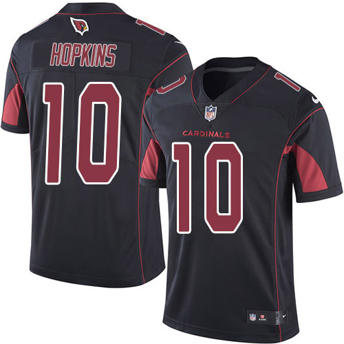 Cardinals #10 DeAndre Hopkins Black Men's Stitched Limited Rush Jersey