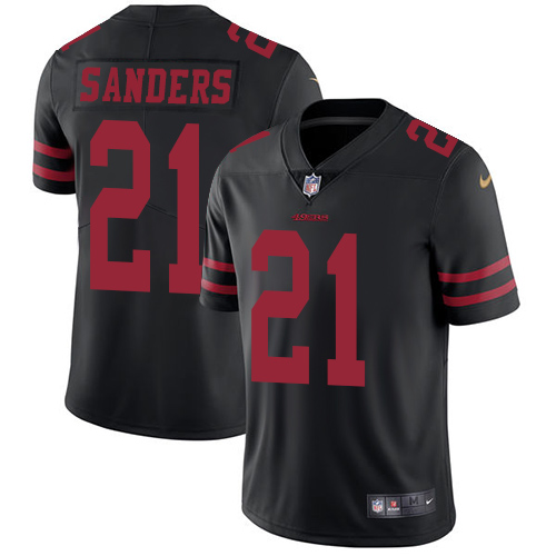 San Francisco 49ers #21 Deion Sanders Black Alternate Men's Stitched Vapor Untouchable Limited Jersey Men's