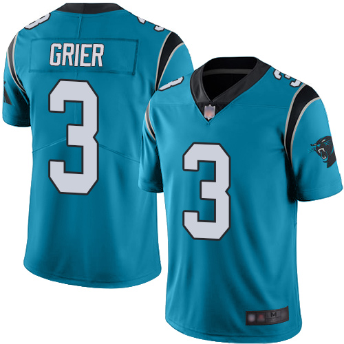 Carolina Panthers #3 Will Grier Blue Alternate Men's Stitched Vapor Untouchable Limited Jersey Men's