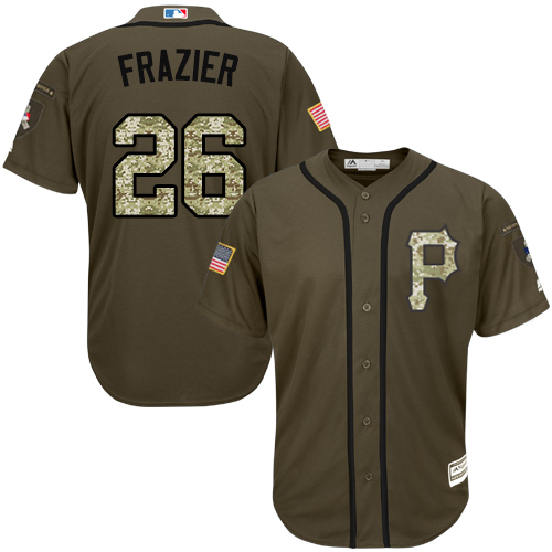 Pittsburgh Pirates #26 Adam Frazier Green Salute to Service Stitched Jersey Men's