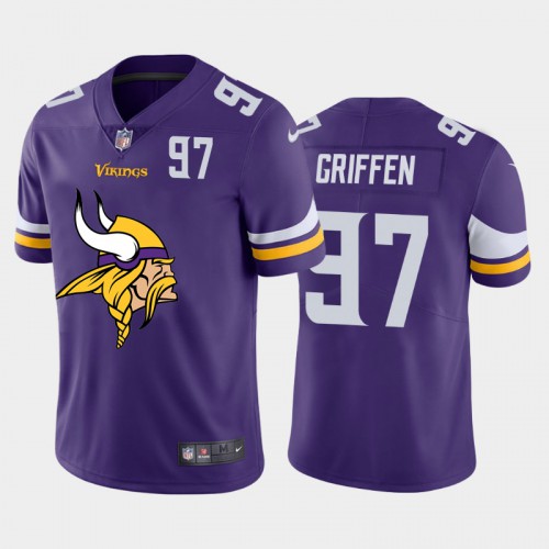 Minnesota Minnesota Vikings #97 Everson Griffen Purple Men's Big Team Logo Player Vapor Limited Jersey Men's