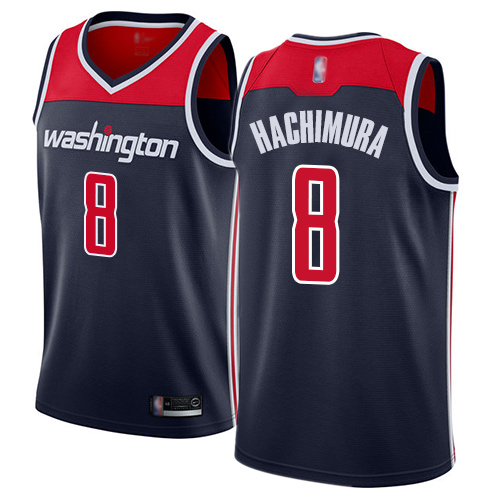 Washington Wizards #8 Rui Hachimura Navy Blue Swingman Statement Edition Jersey Mens