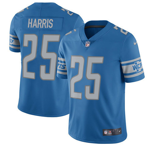 Detroit Lions #25 Will Harris Light Blue Team Color Youth Stitched Vapor Untouchable Limited Jersey Youth