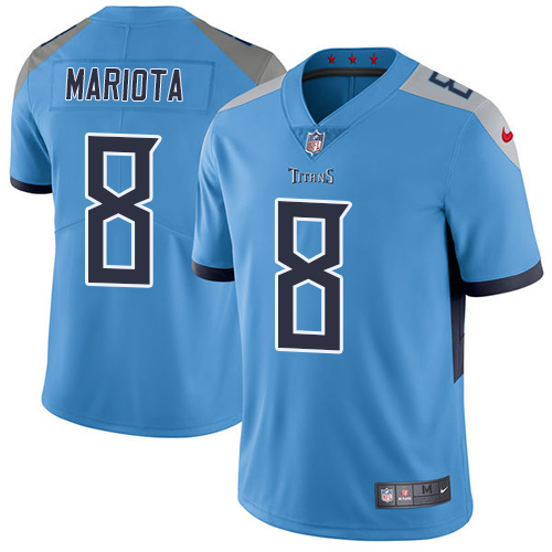 Tennessee Titans #8 Marcus Mariota Light Blue Alternate Men's Stitched Vapor Untouchable Limited Jersey Men's