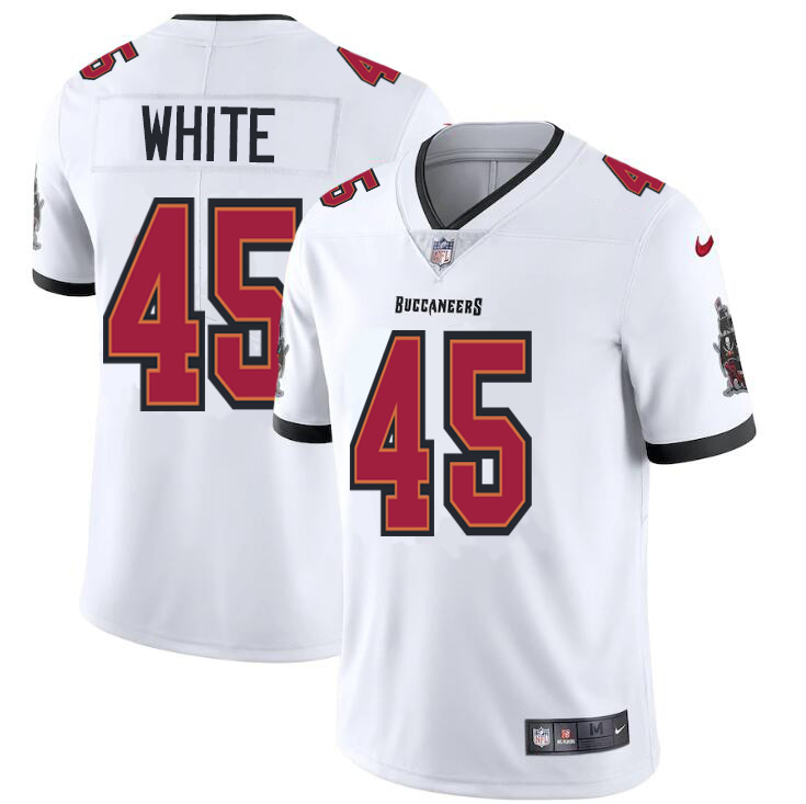 Tampa Bay Buccaneers #45 Devin White Youth White Vapor Limited Jersey