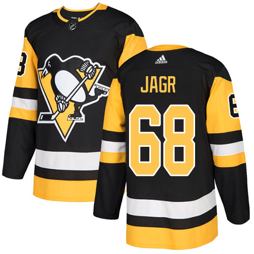 Adidas Pittsburgh Penguins #68 Jaromir Jagr Black Home Authentic Stitched Jersey Men's