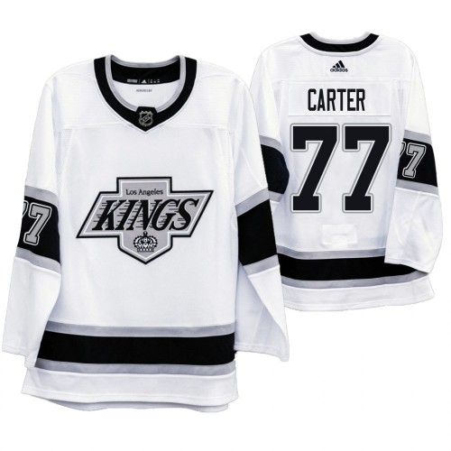 Los Angeles Los Angeles Kings #77 Jeff Carter Men's Adidas 2019-20 Heritage White Throwback 90s Jersey Men's