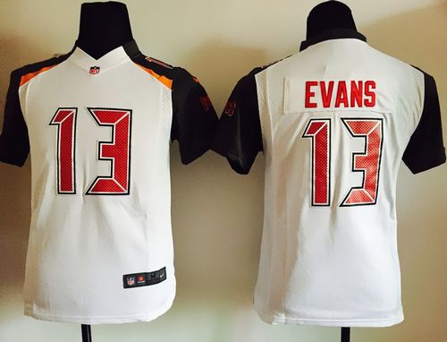 Buccaneers #13 Mike Evans White Youth Stitched New Elite Jersey