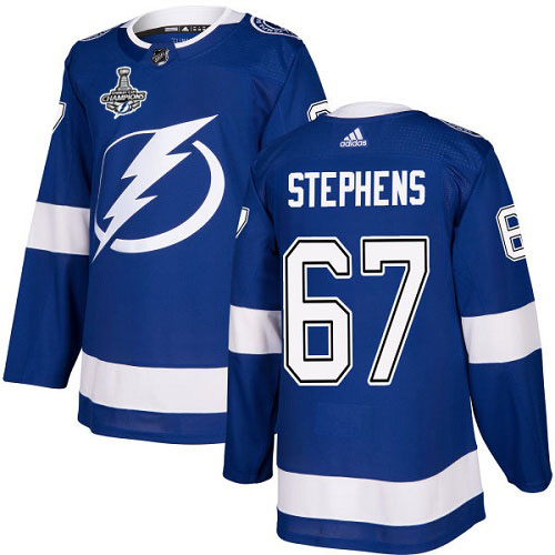 Adidas Tampa Bay Lightning #67 Mitchell Stephens Blue Home Authentic Youth 2020 Stanley Cup Champions Stitched Jersey Youth