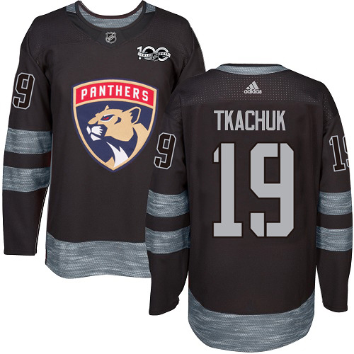 Adidas Panthers #19 Matthew Tkachuk Black 1917-2017 100th Anniversary Stitched Youth Jersey