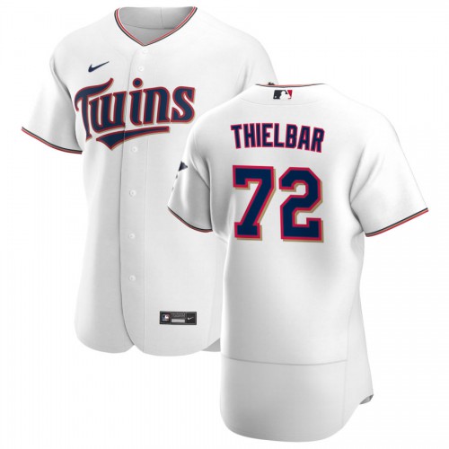 Minnesota Minnesota Twins #72 Caleb Thielbar Men's White Home 2020 Authentic Player Jersey Men's