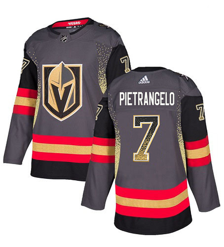 Adidas Golden Knights #7 Alex Pietrangelo Grey Home Authentic Drift Fashion Stitched Jersey